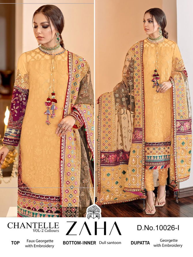 Zaha Chanterelle Vol 2 Heavy Embroidery Festive Wear Wholesale Pakistani Suits
